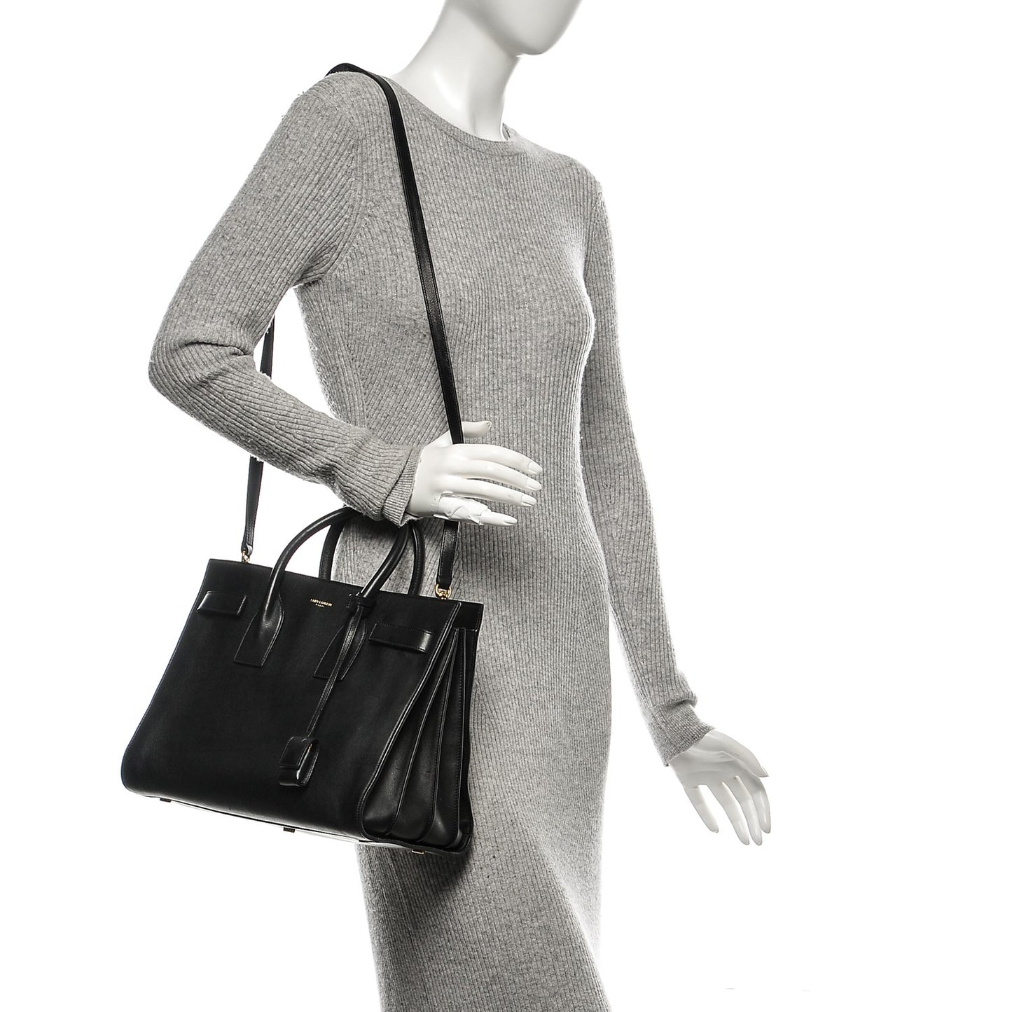 Calfskin Small Sac De Jour Black