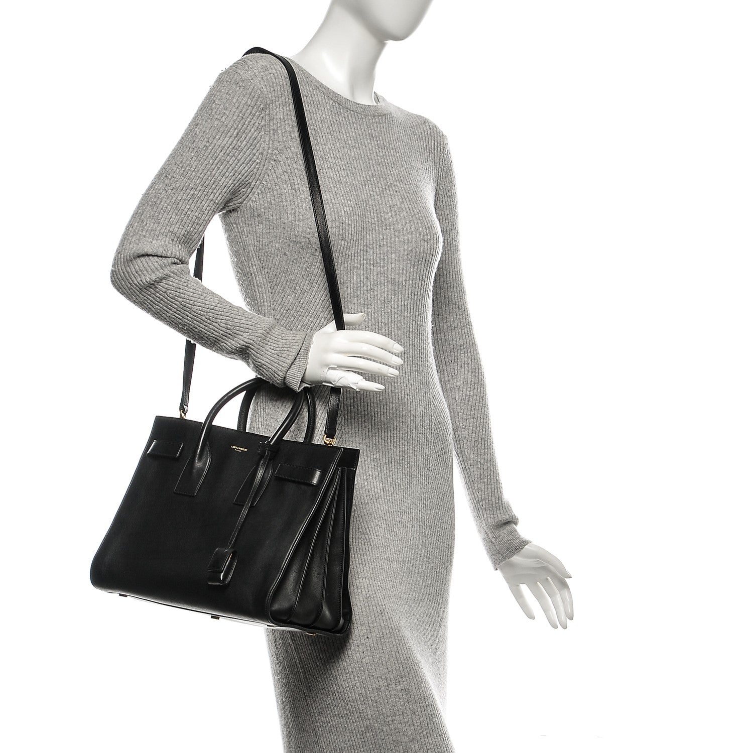 Saint Laurent Calfskin Small Sac De Jour Black 2 of 8