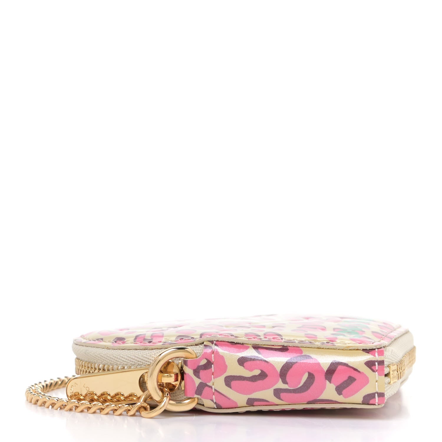 Louis Vuitton Vernis Leopard Coeur Heart Coin Purse Blanc Corail 3 of 4