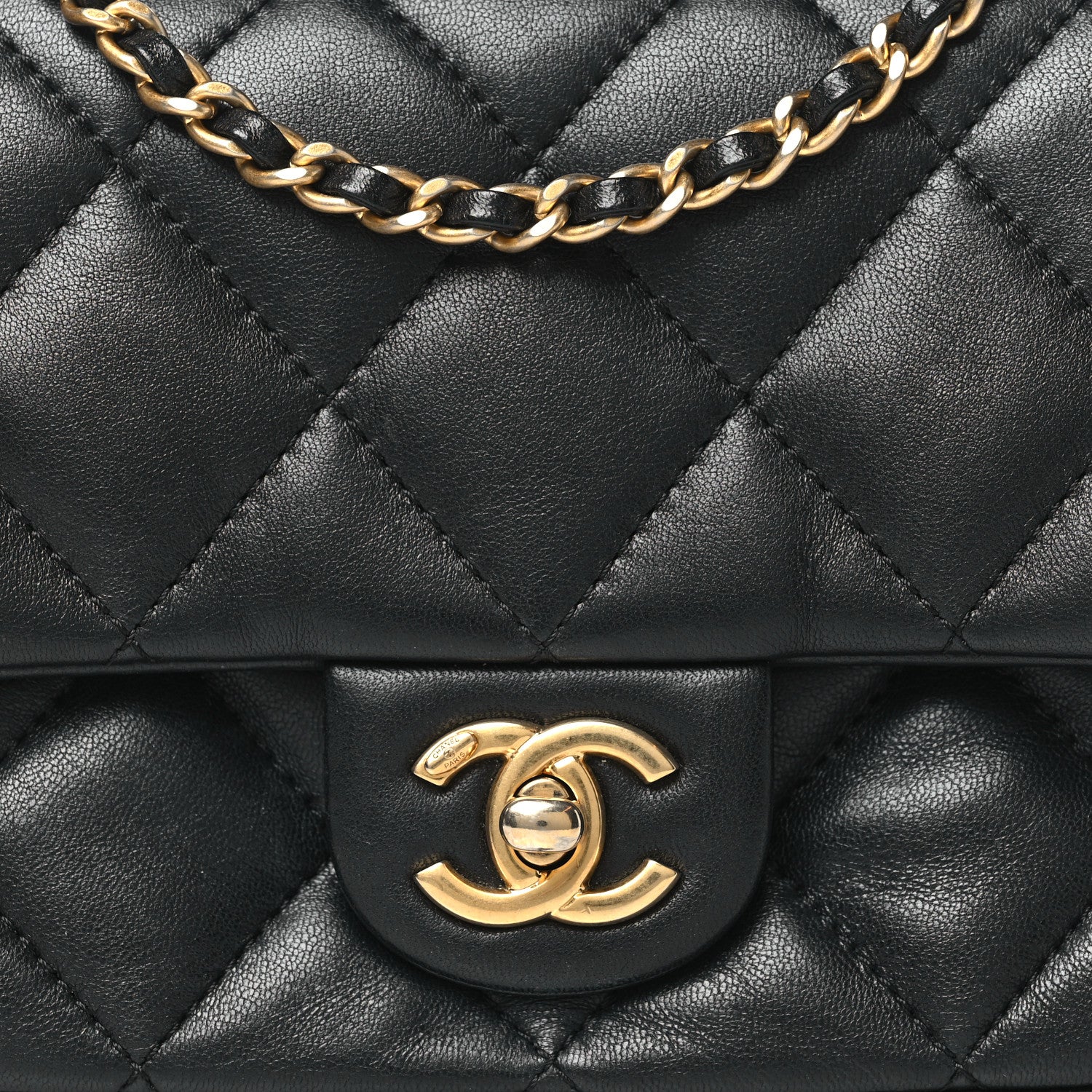 Chanel Lambskin Quilted Mini Heart Charms Flap Black 8 of 10