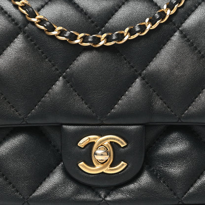 Chanel Lambskin Quilted Mini Heart Charms Flap Black 8 of 10