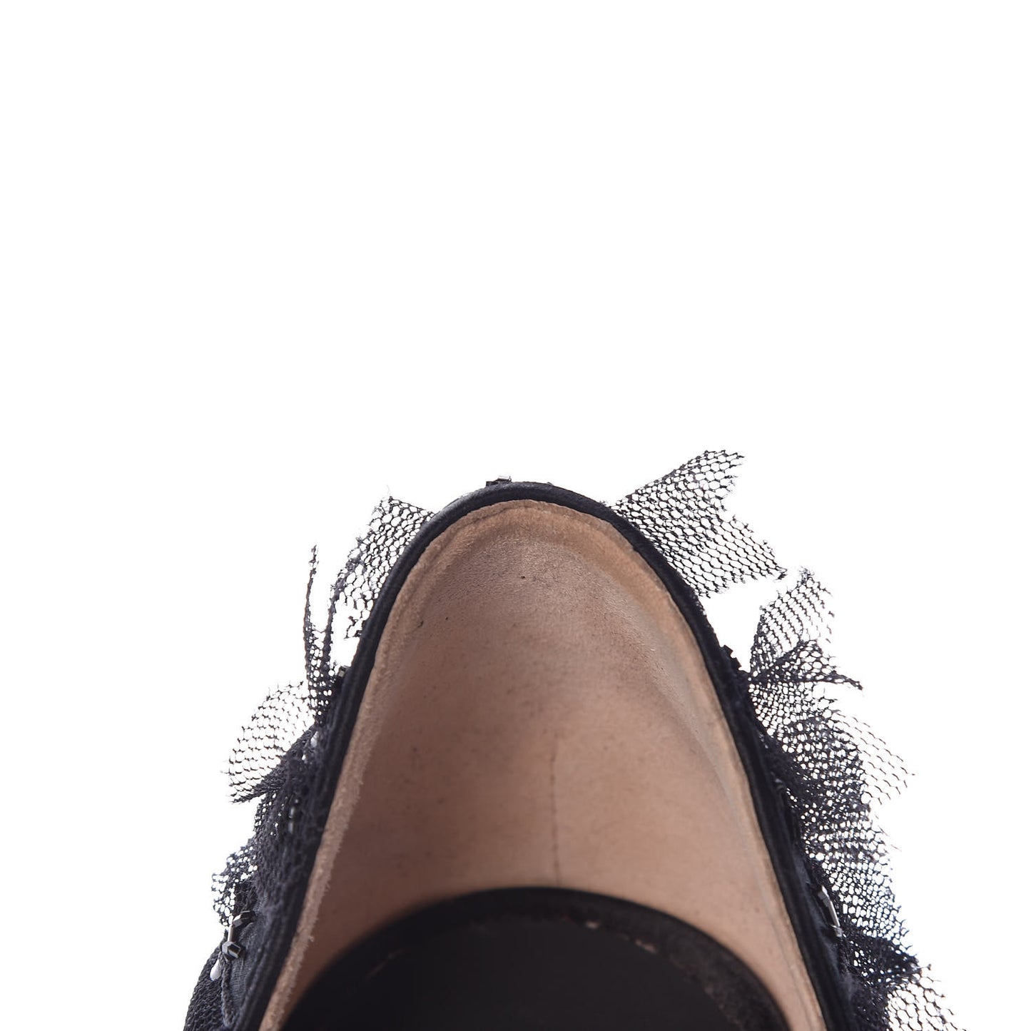 Mesh Open Toe CC Pumps 41 Black