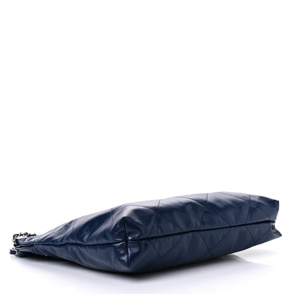 Chanel Shiny Calfskin Quilted Chanel 22 Navy Blue 4 of 10