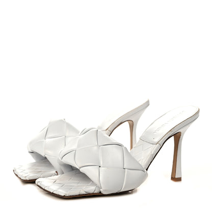 Bottega Veneta Nappa Maxi Intrecciato Lido Mule Sandals 37 Optic White 3 of 14