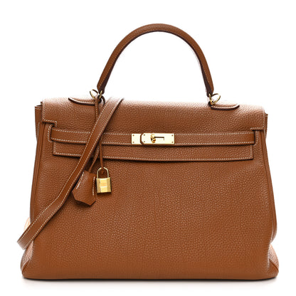 Hermes Togo Kelly Retourne 35 Gold 1 of 14