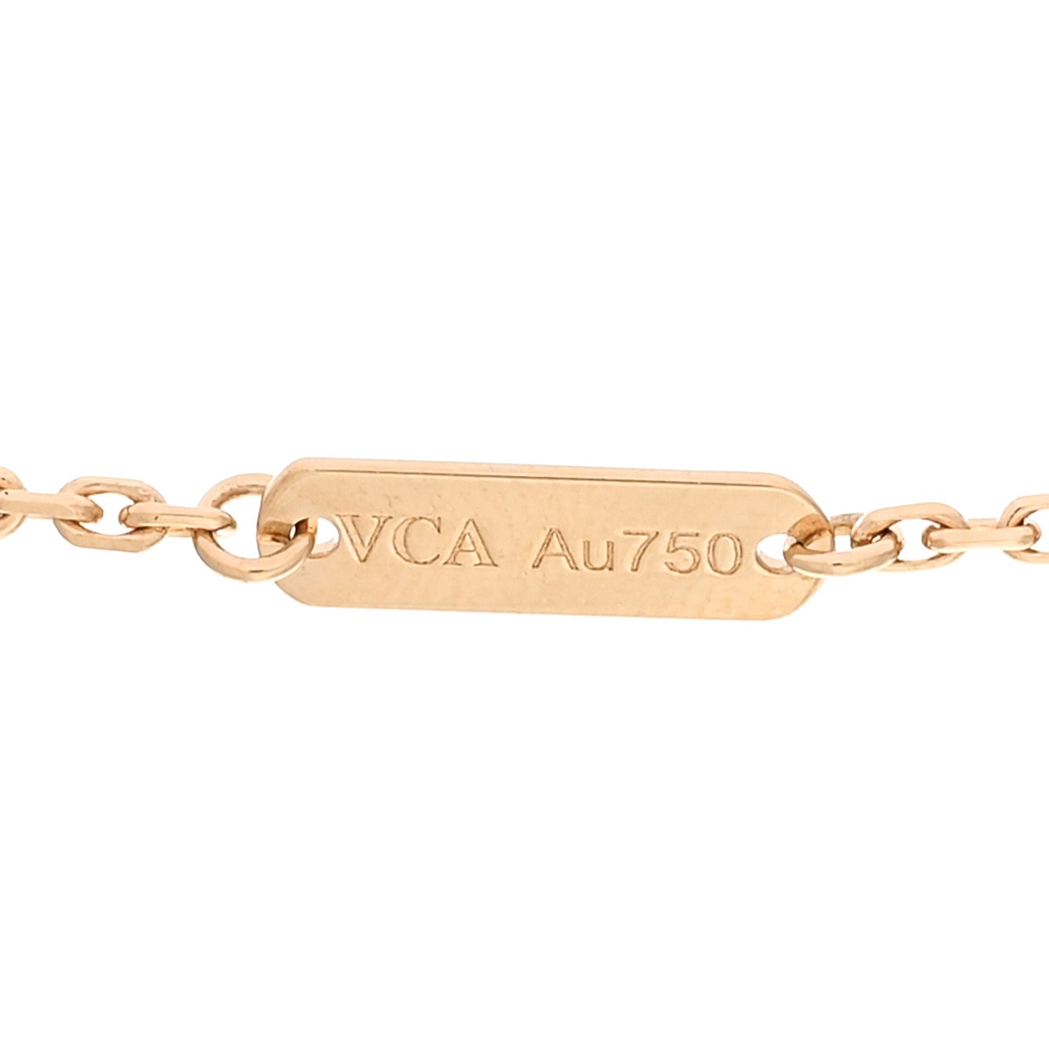 Van Cleef & Arpels 18K Yellow Gold Guilloche Vintage Alhambra Pendant Necklace 5 of 5