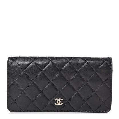 Chanel Lambskin Quilted Yen Wallet Black 1 of 13