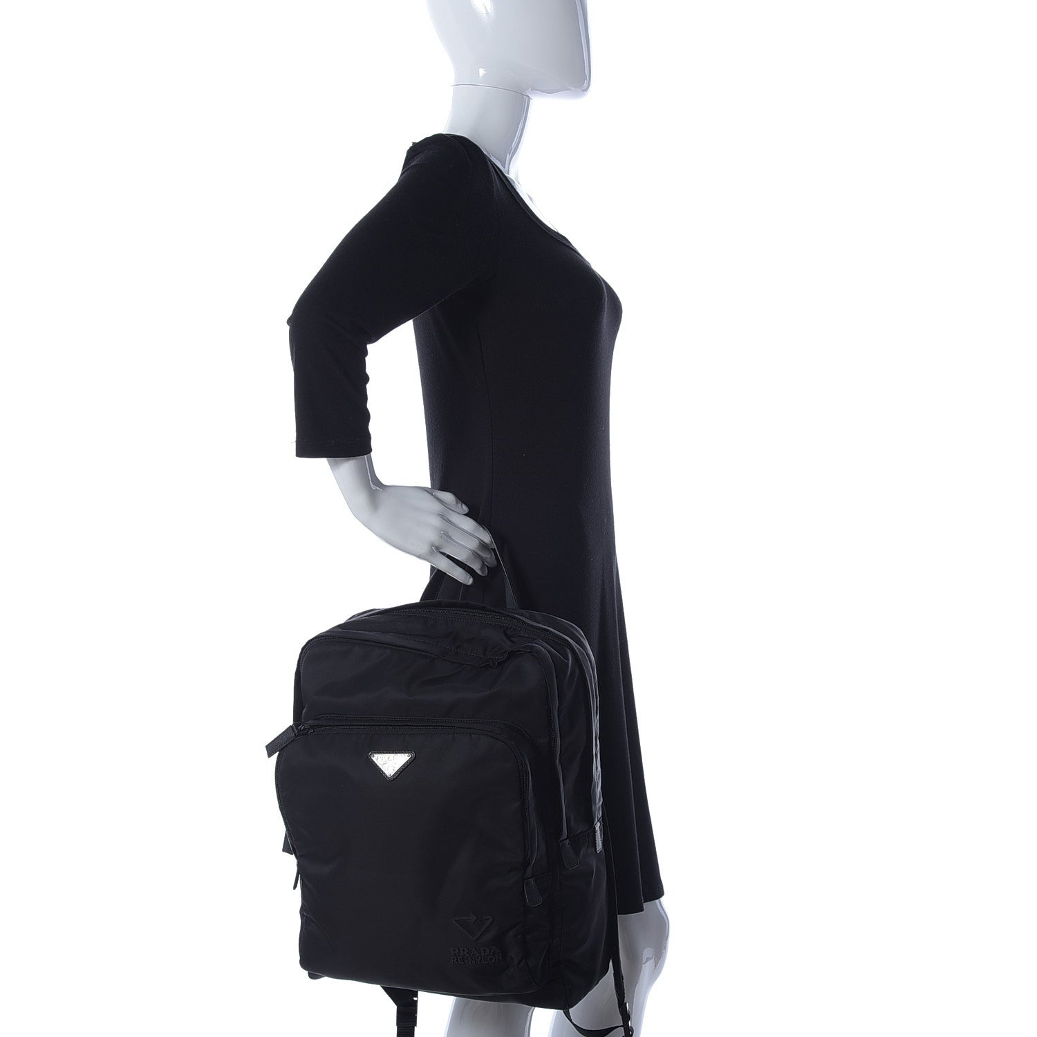 Prada Re-Nylon Saffiano Mens Backpack Black 2 of 9