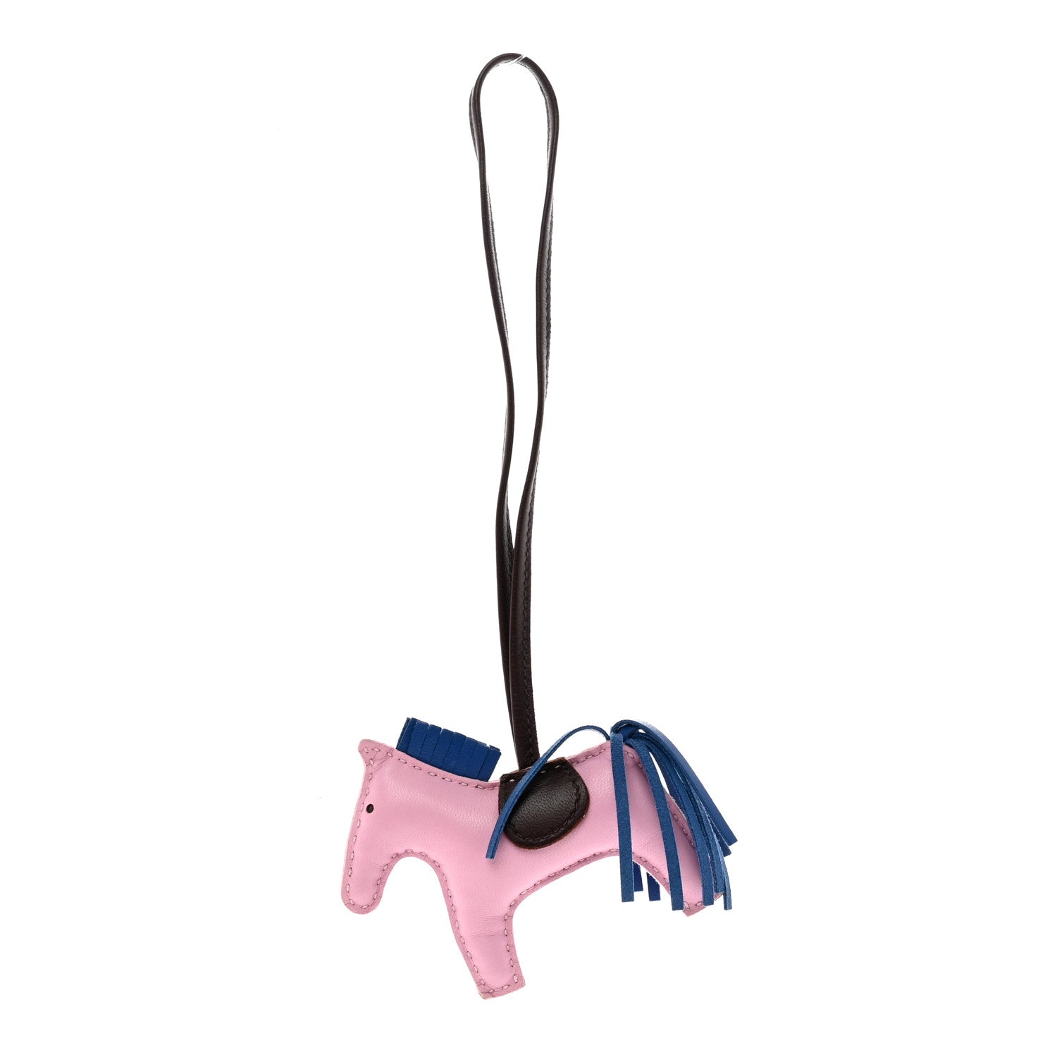 Hermes Milo Lambskin Grigri Rodeo Horse Bag Charm PM Mauve Sylvestre Bleu France Rouge Sellier 1 of 4