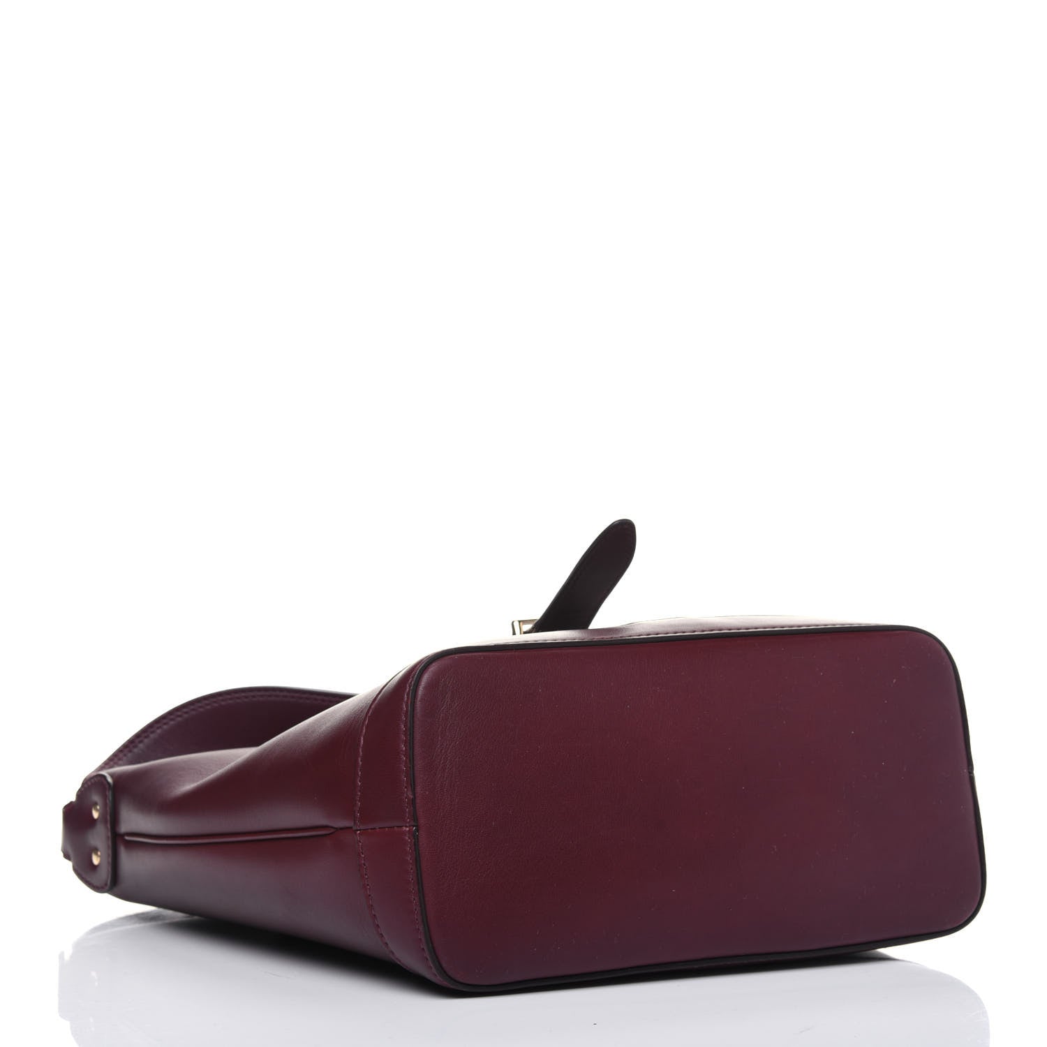 Celine Smooth Calfskin Buckle Bucket Bag Burgundy 4 of 21