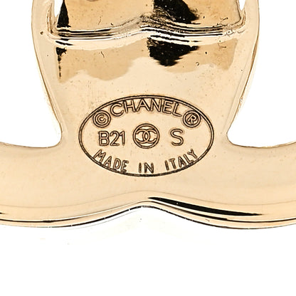 Chanel Metal Beaded CC Hair Clip Barrette Gold 3 of 4