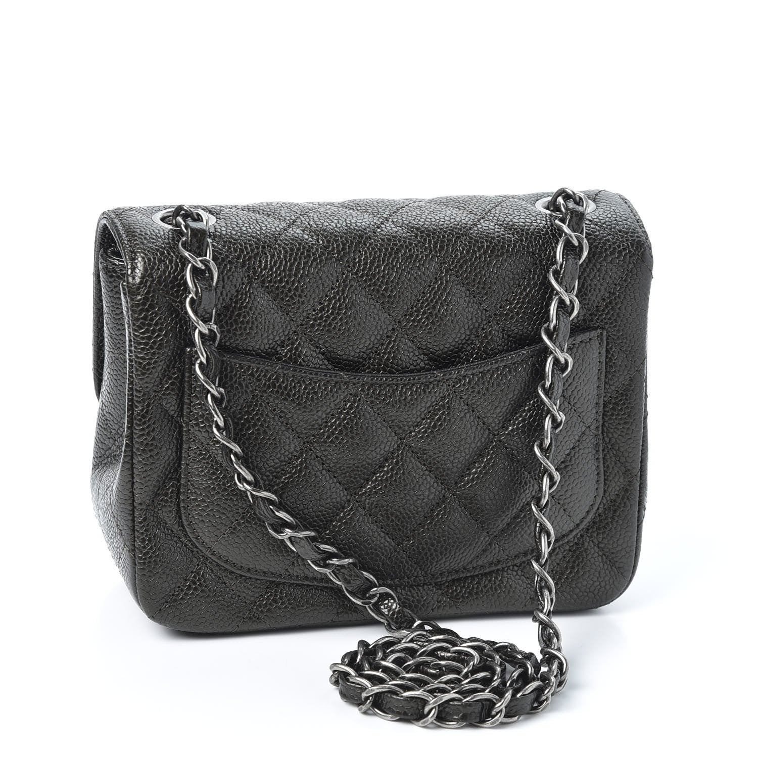 Chanel Caviar Quilted Mini Square Flap Charcoal 2 of 10
