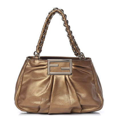 Fendi Vitello Perlat Small Mia Tote Nocciola 1 of 8