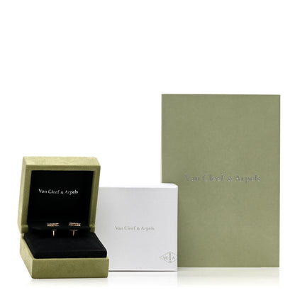 Van Cleef & Arpels 18K Yellow Gold Mother of Pearl Sweet Alhambra Butterfly Earrings 5 of 5