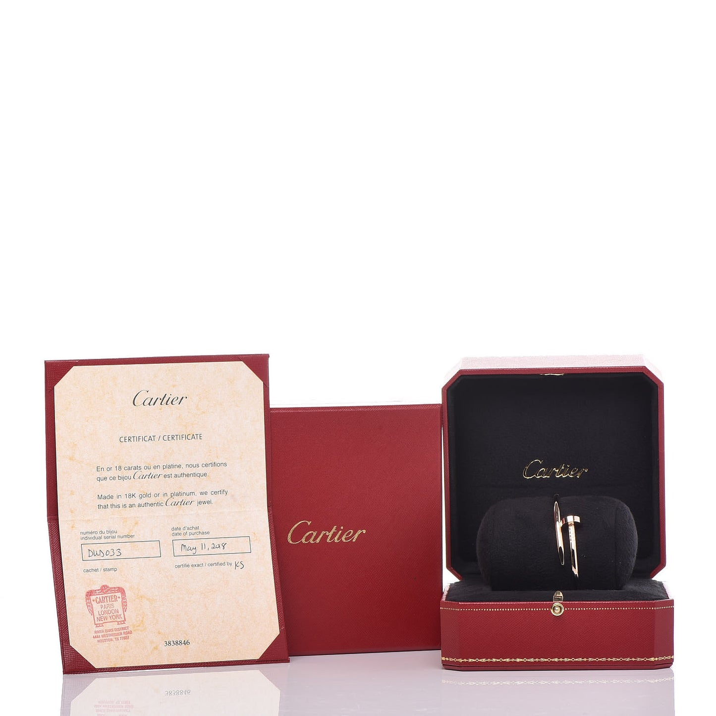 18K Pink Gold Juste Un Clou Bracelet 17
