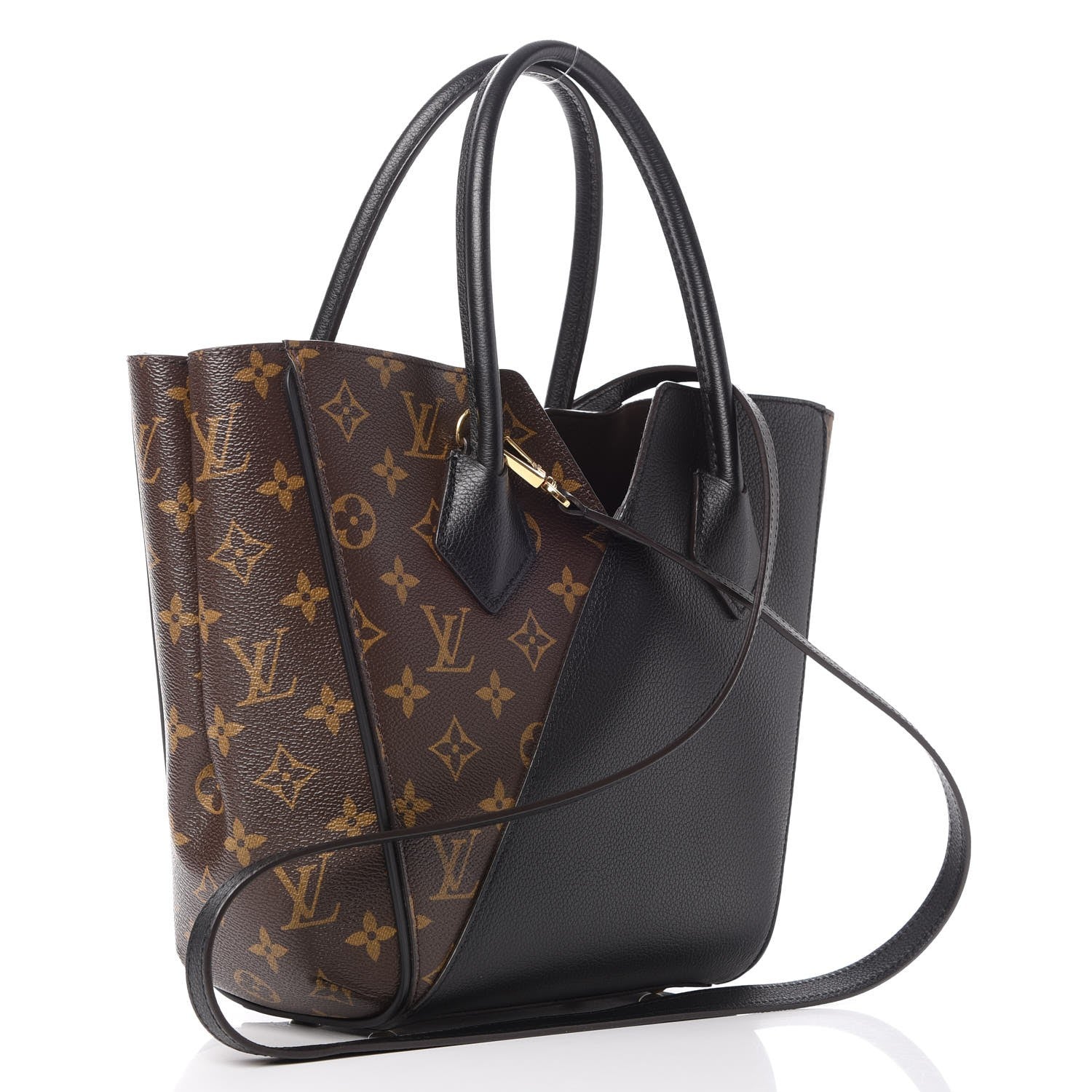 Louis Vuitton Calfskin Monogram Kimono Tote PM Black 3 of 7