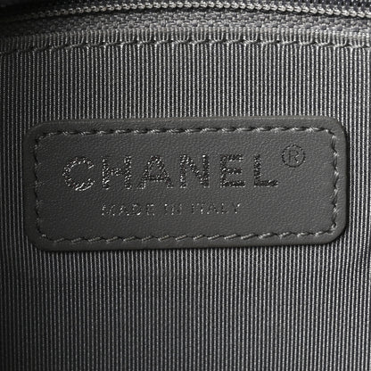 Chanel Glazed Calfskin Quilted Medium Korean Garden Flap Black 6 of 10