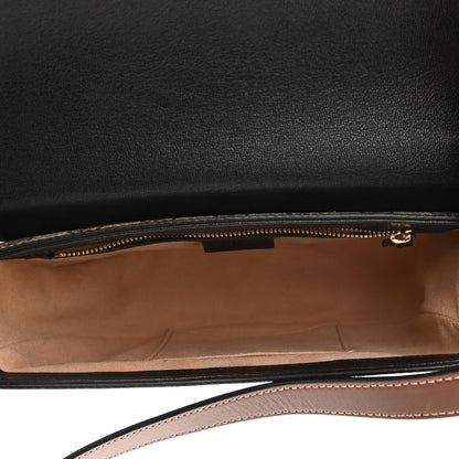 Gucci GG Supreme Monogram Calfskin Small Padlock Messenger Shoulder Bag Beige Black Cuir 5 of 12