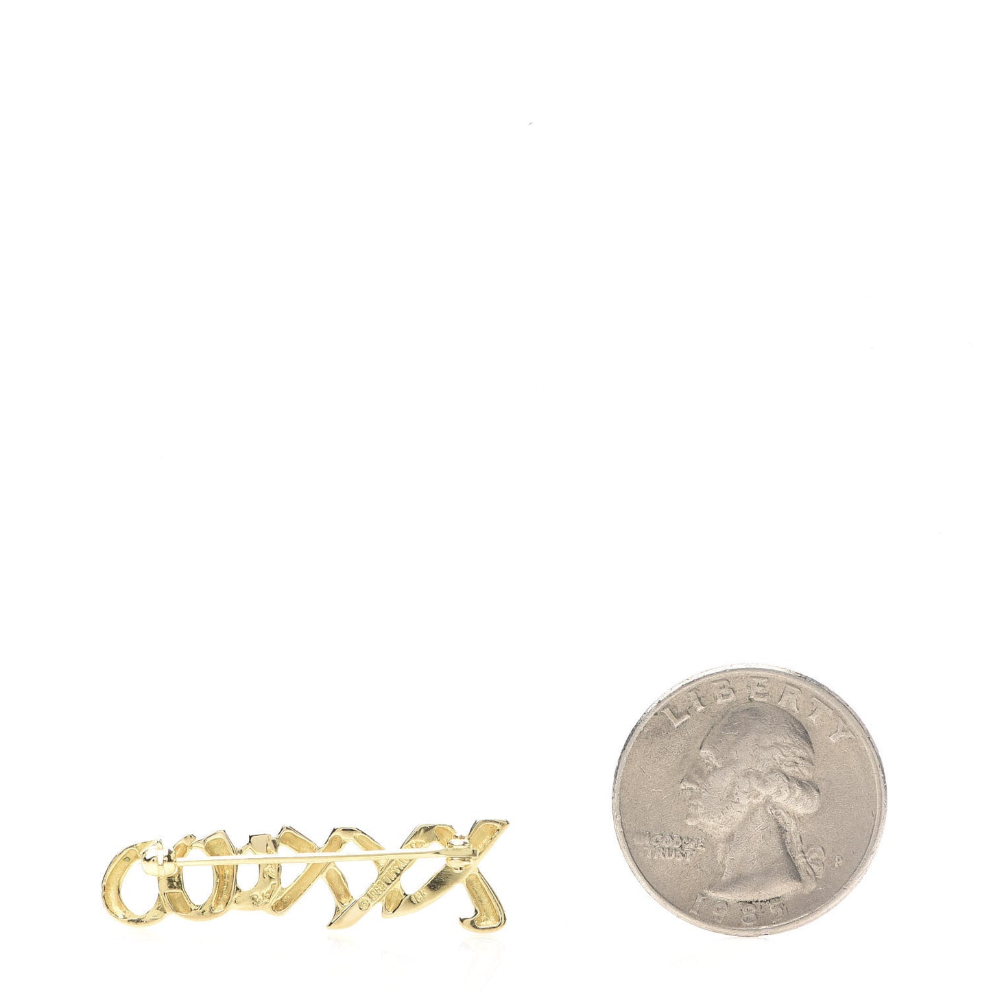 18K Yellow Gold Paloma's Graffiti Love and Kisses Brooch