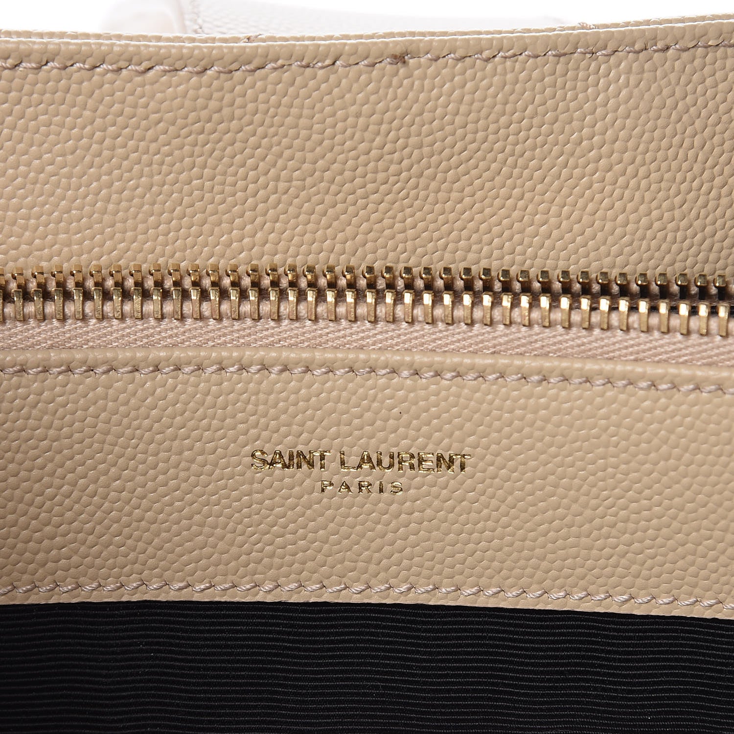 Saint Laurent Grain De Poudre Matelasse Chevron Monogram Shopping Bag Nude Powder 6 of 18