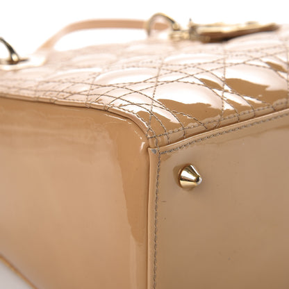 Christian Dior Patent Cannage Medium Lady Dior Beige 8 of 11