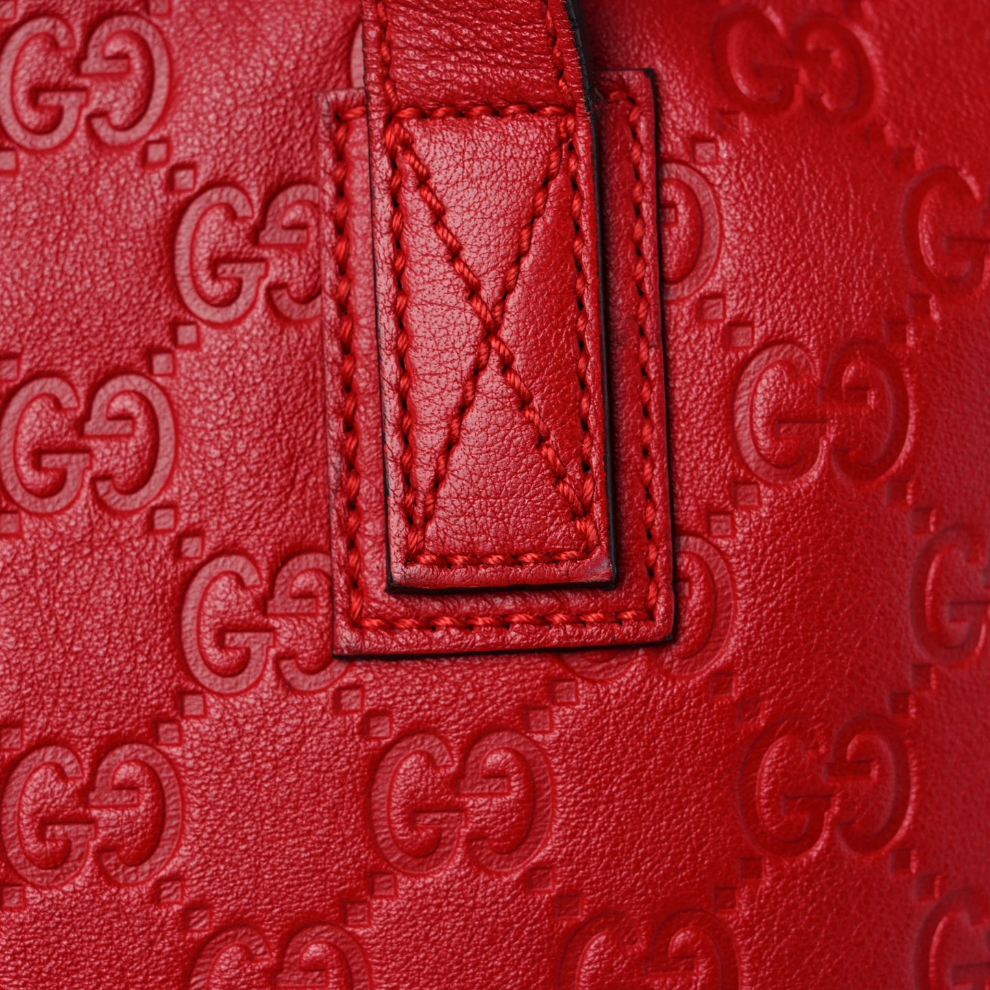 Guccissima Medium Zippered Shopping Tote Red