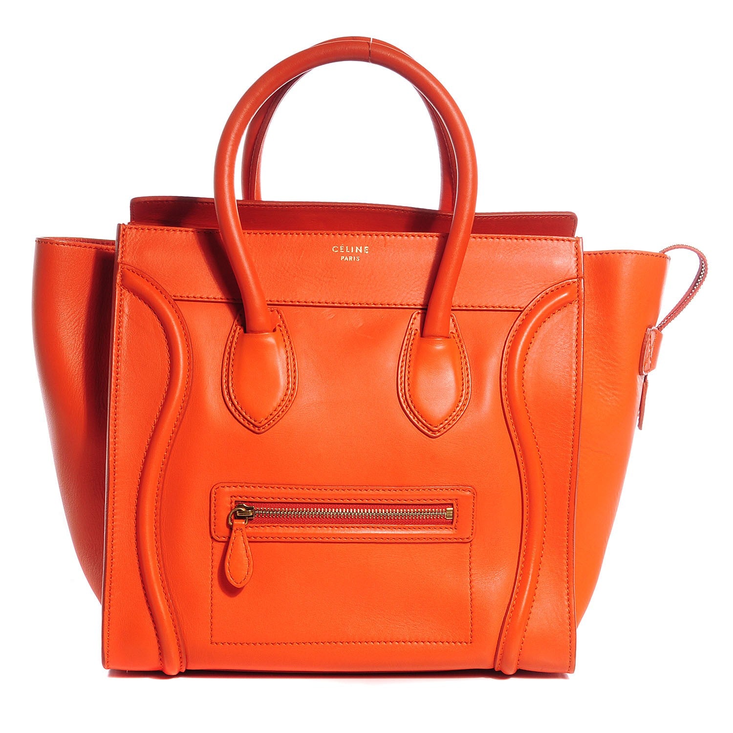 Celine Smooth Calfskin Mini Luggage Orange 1 of 7