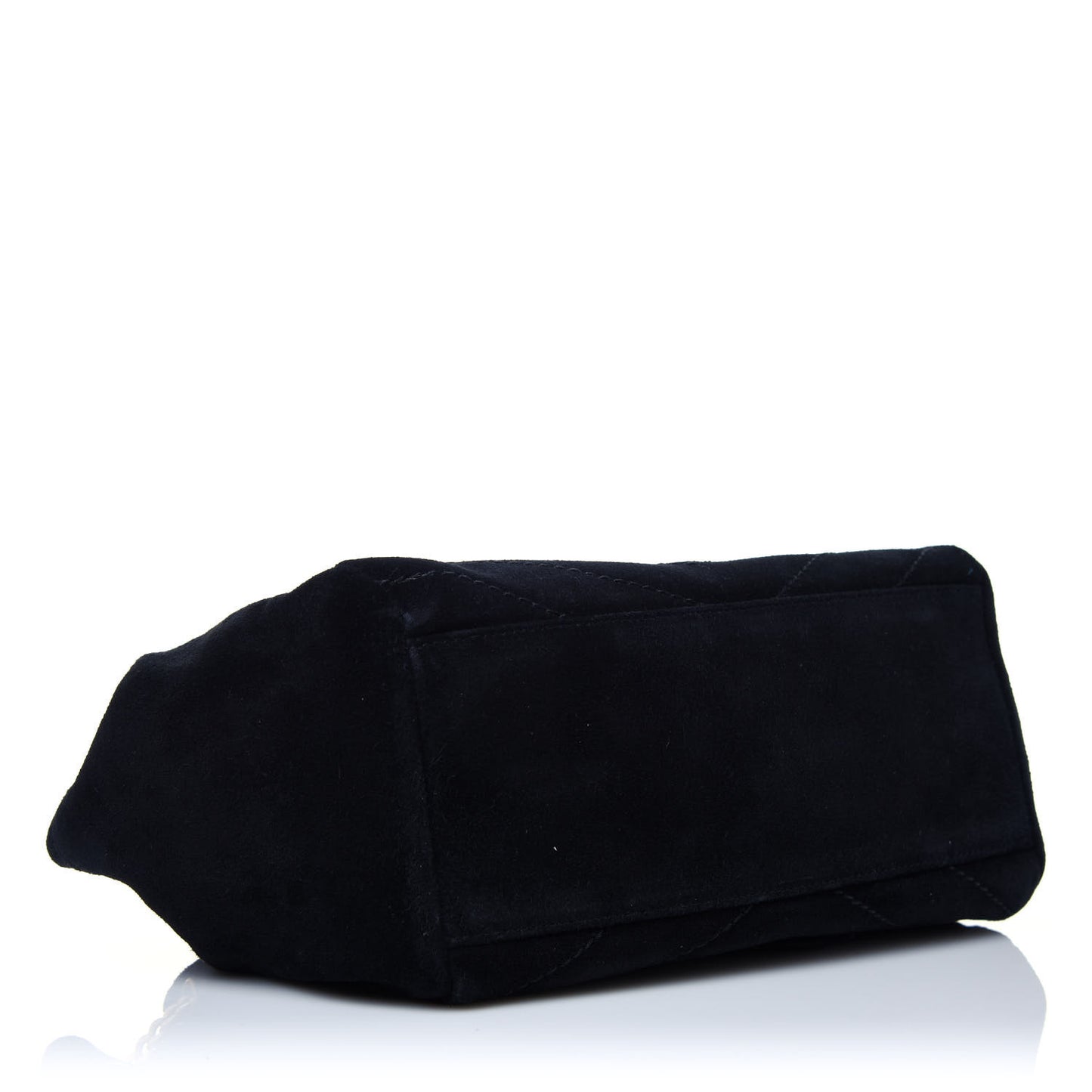 Suede Chevron Monogram Small Nolita Black