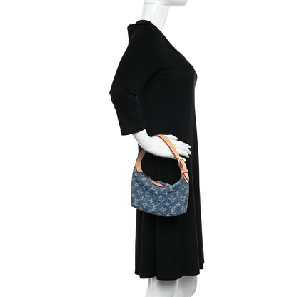 Louis Vuitton Monogram Denim Hills Pochette Blue 2 of 12
