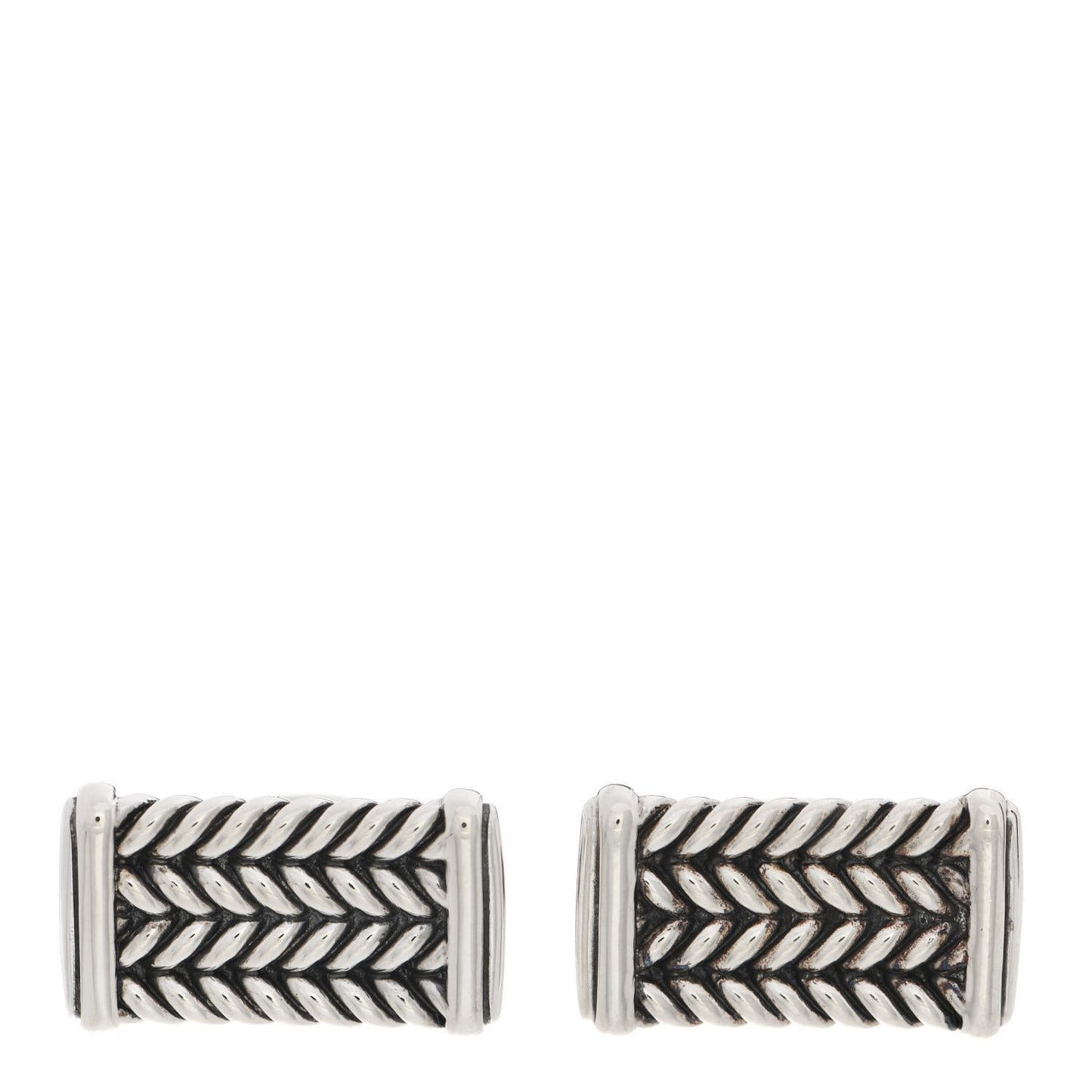 Sterling Silver Chevron Cufflinks