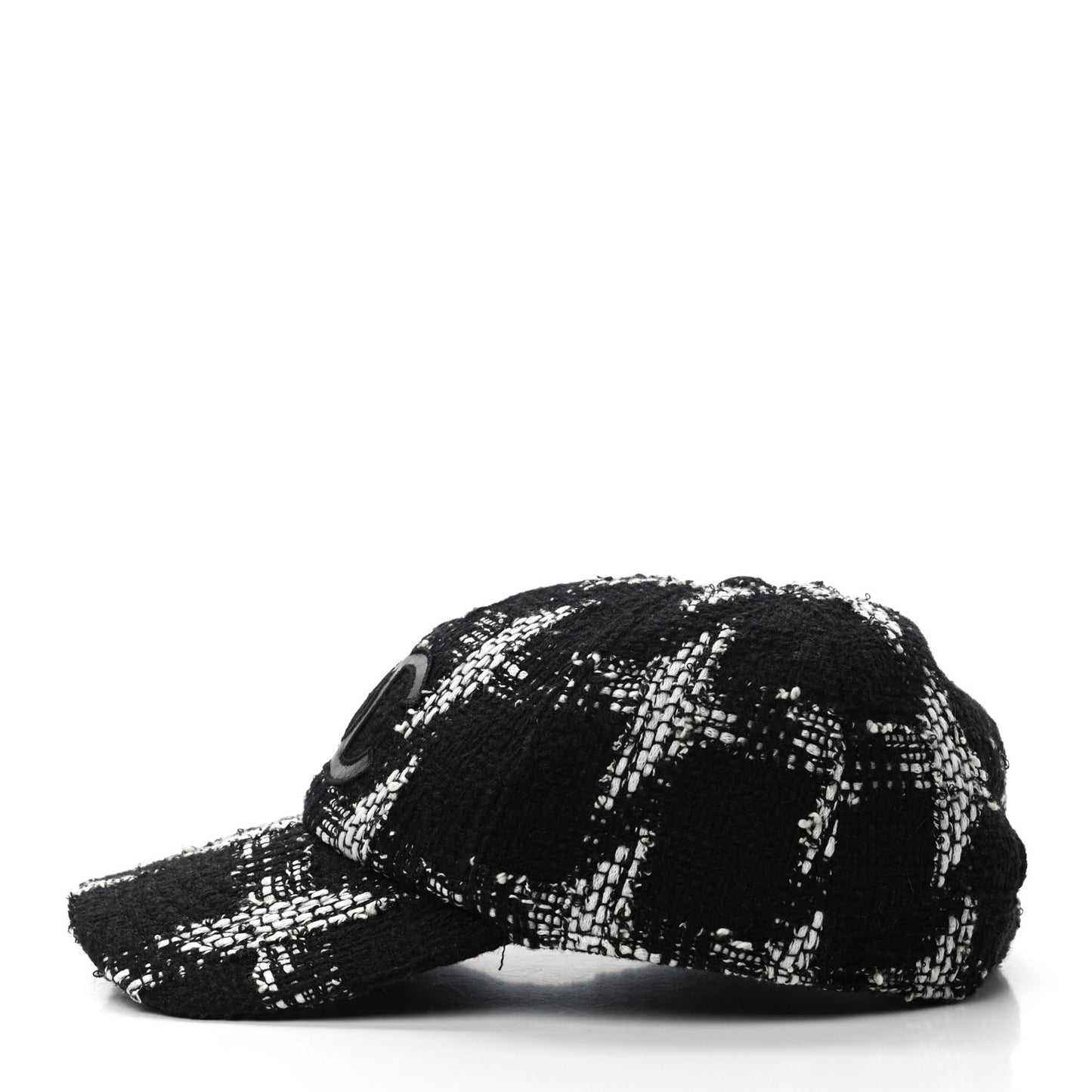 Tweed Cap Hat M Black White