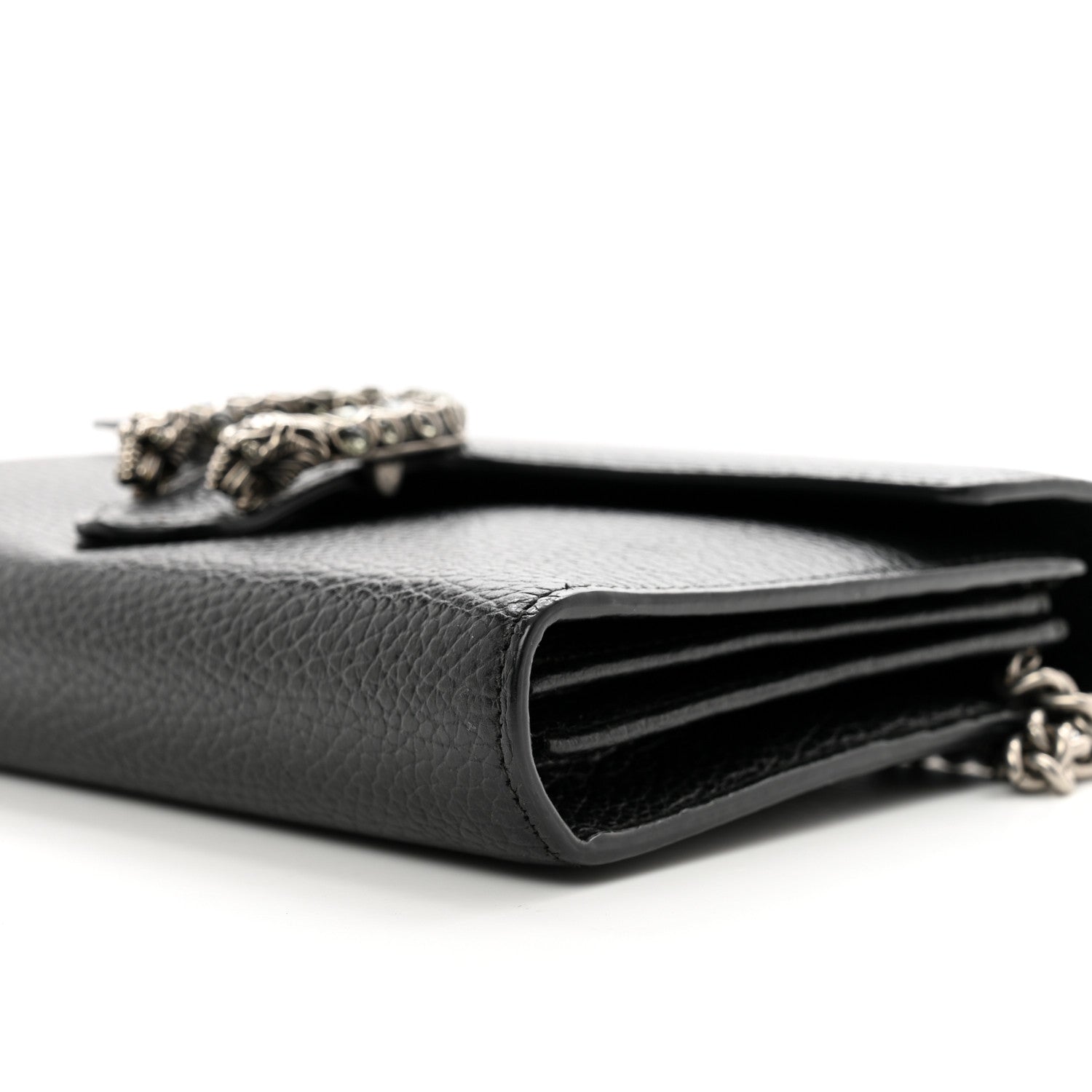 Gucci Calfskin Mini Dionysus Chain Wallet Black 10 of 13