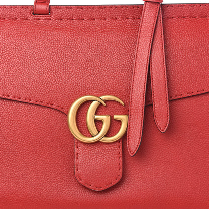 Gucci Calfskin Medium GG Marmont Top Handle Bag Vulcanic Red 9 of 9