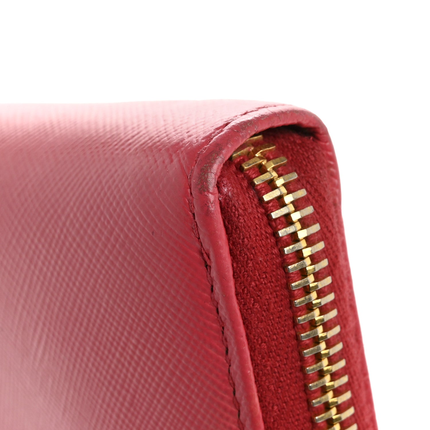 Prada Saffiano Fiocco Bow Zip Around Wallet Peonia 12 of 15