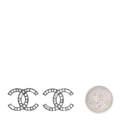 Chanel Baguette Crystal Pearl CC Bright Young Things Earrings Ruthenium 2 of 4