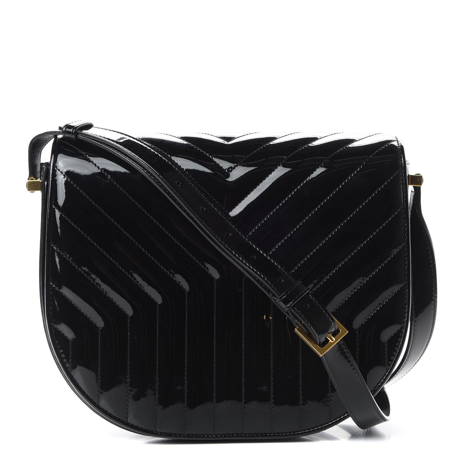 Saint Laurent Patent Y Quilted Joan Satchel Black 1 of 15