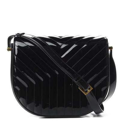 Saint Laurent Patent Y Quilted Joan Satchel Black 1 of 15
