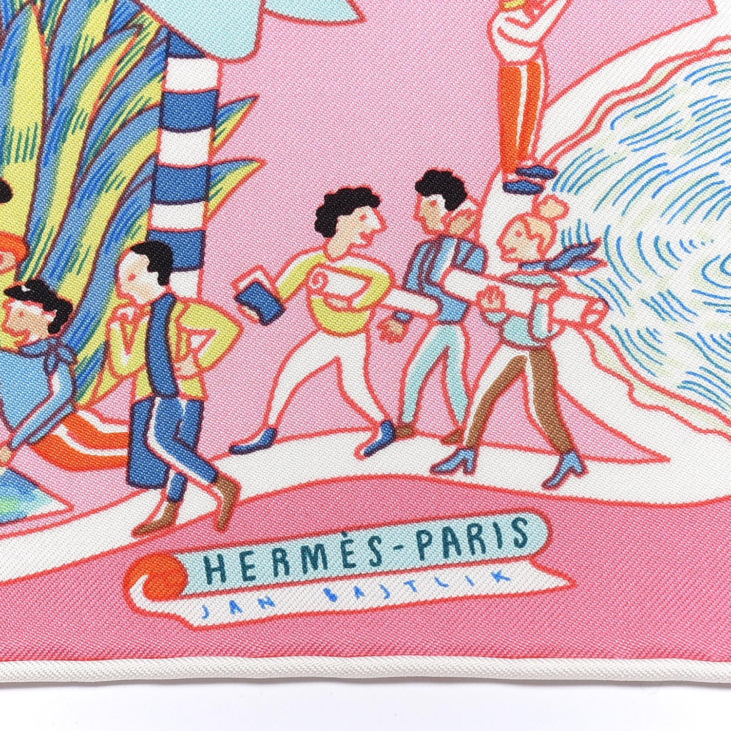 Hermes Silk Exposition Universelle Scarf 90 Rose Mauve Multicolore 2 of 4