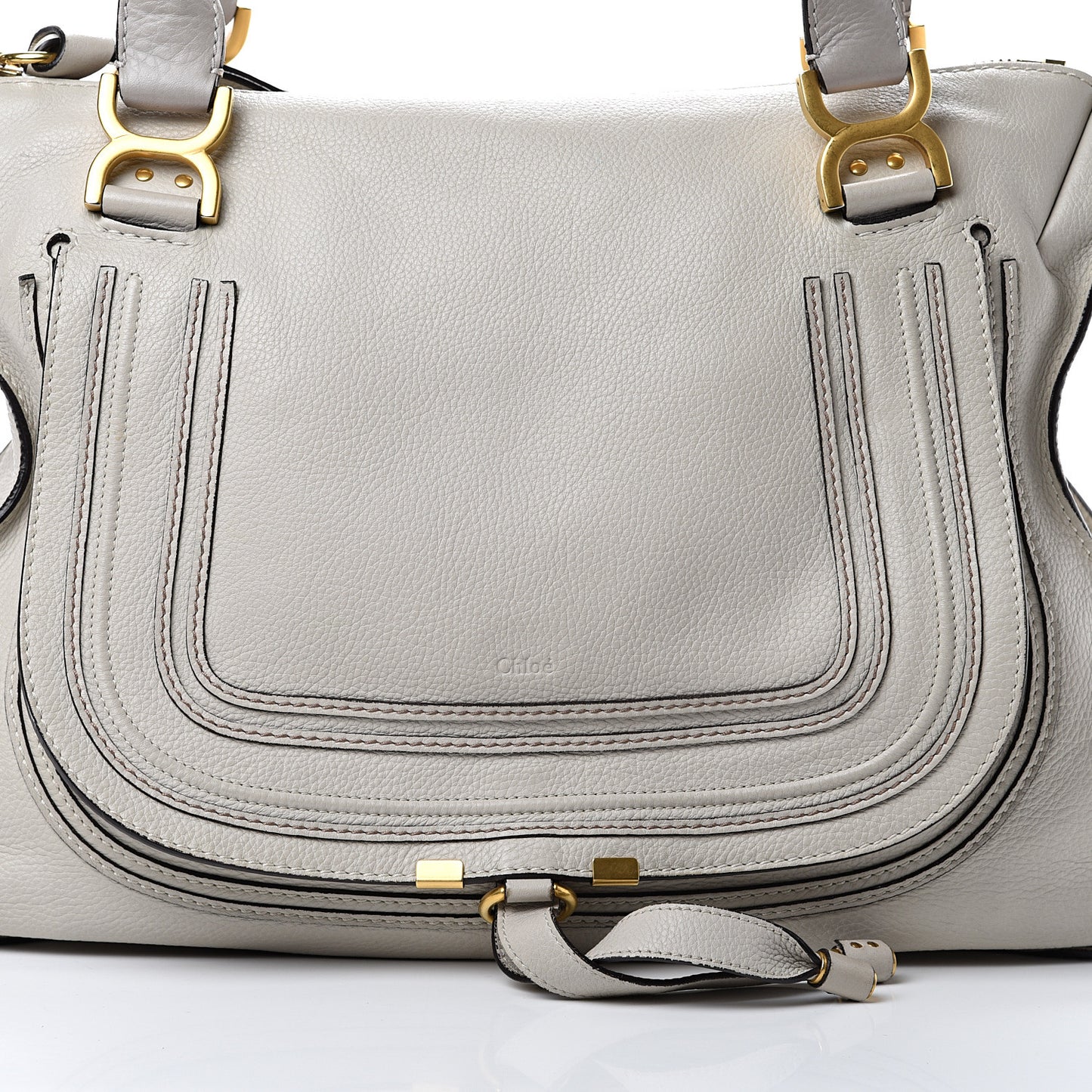 Calfskin Large Marcie Satchel Dove
