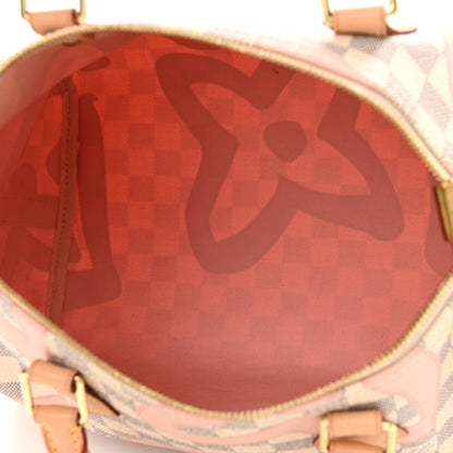 Louis Vuitton Damier Azur Tahitienne Speedy Bandouliere 30 Rose Ballerine 5 of 10