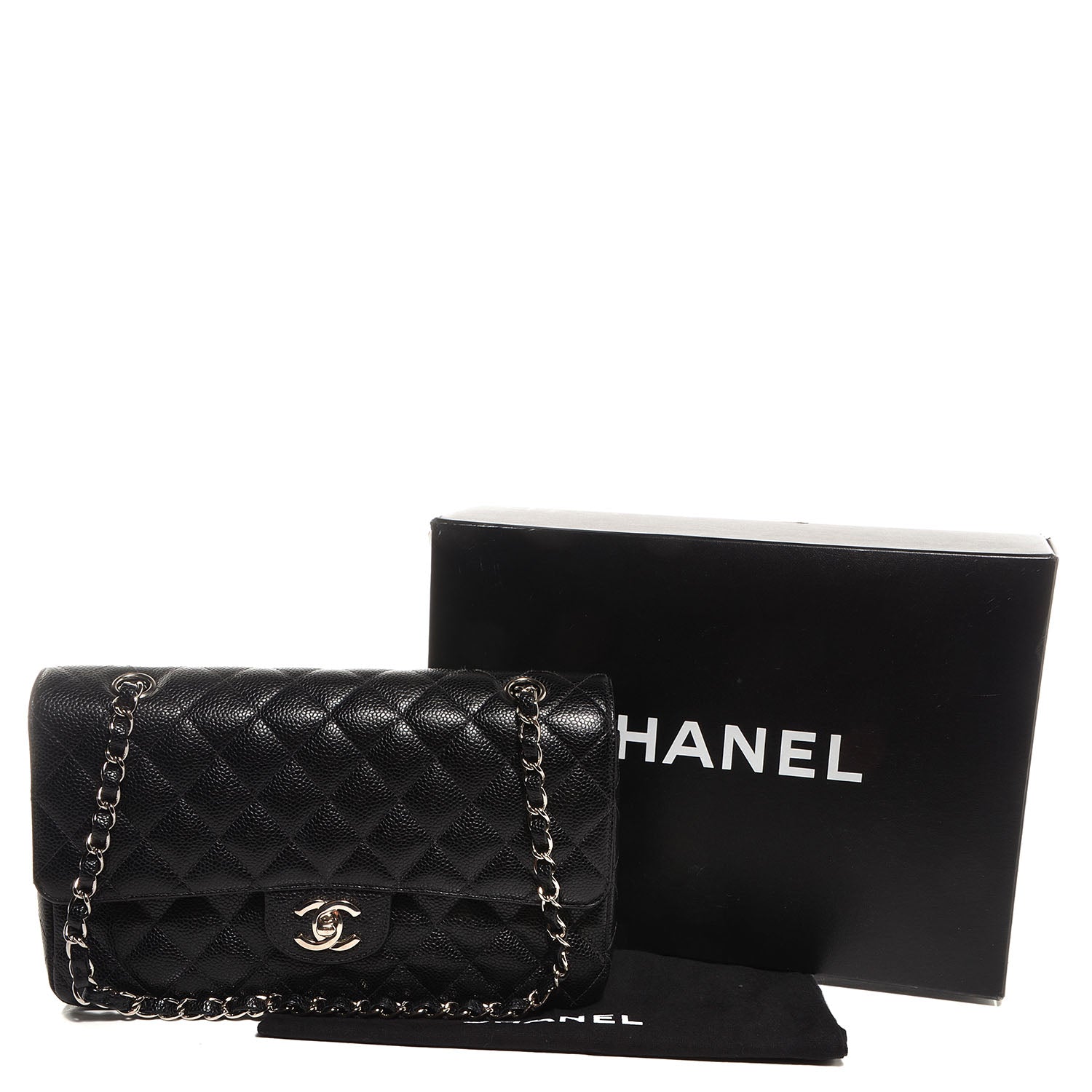 Chanel Caviar Quilted Medium Double Flap Black 5 of 9