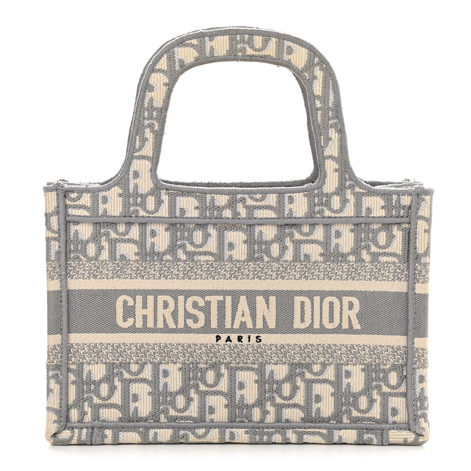Christian Dior Oblique Mini Book Tote Grey Multicolor 1 of 9