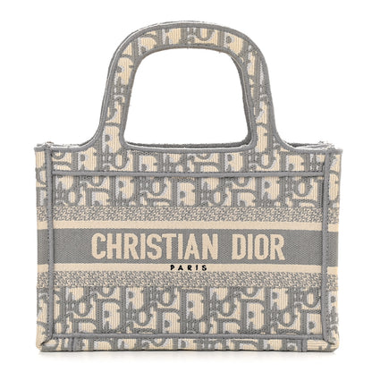 Christian Dior Oblique Mini Book Tote Grey Multicolor 1 of 9