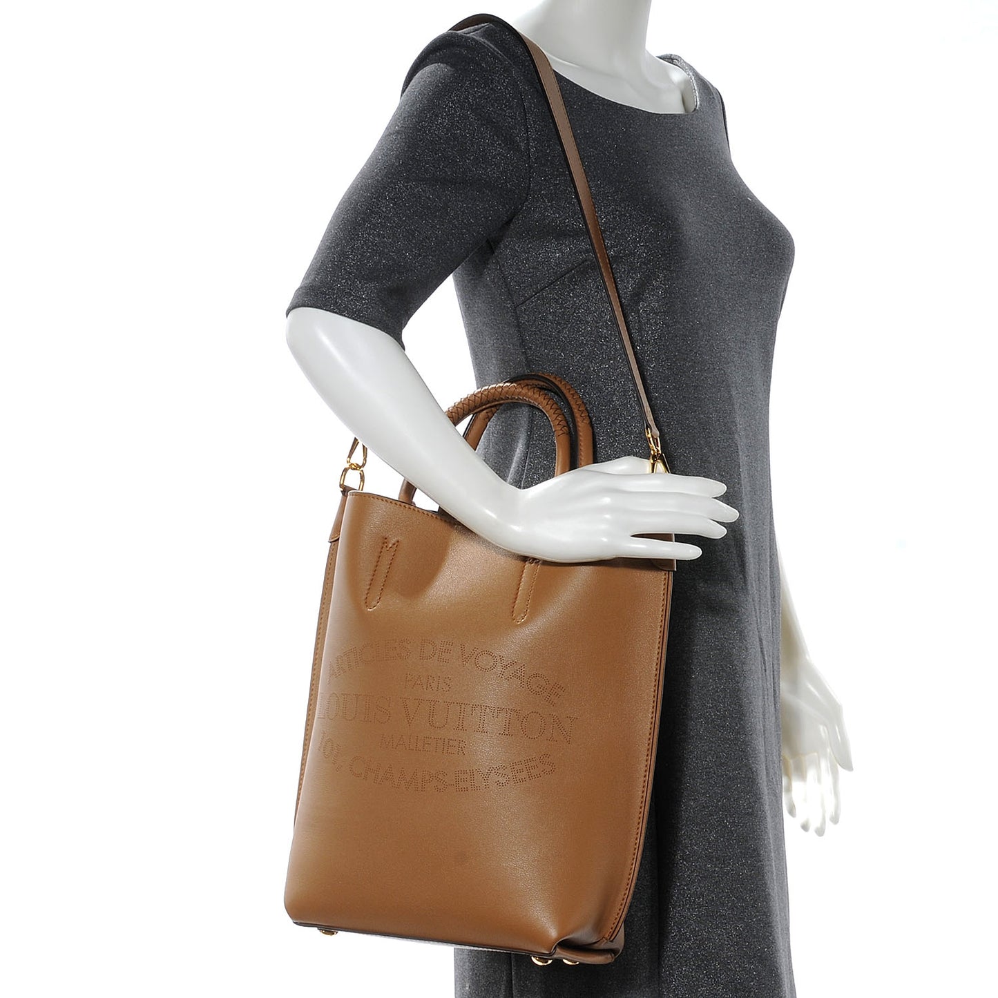 Veau Soie Calfskin Flore Tote Hazelnut