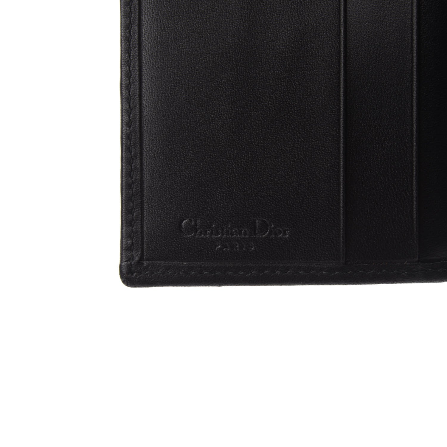 Christian Dior Monogram Compact Wallet Black 6 of 6