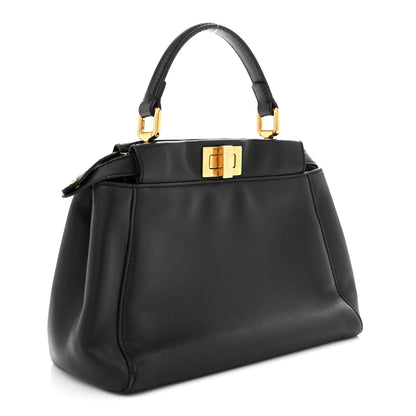 Fendi Nappa Mini Peekaboo Iconic Satchel Black 3 of 12