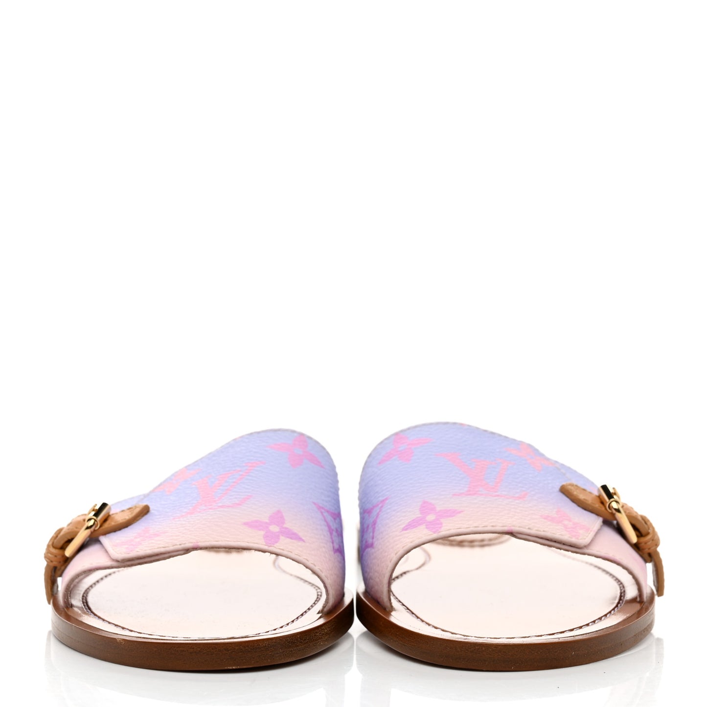 Monogram Spring in the City Lock It Flat Mule 36 Sunrise Pastel