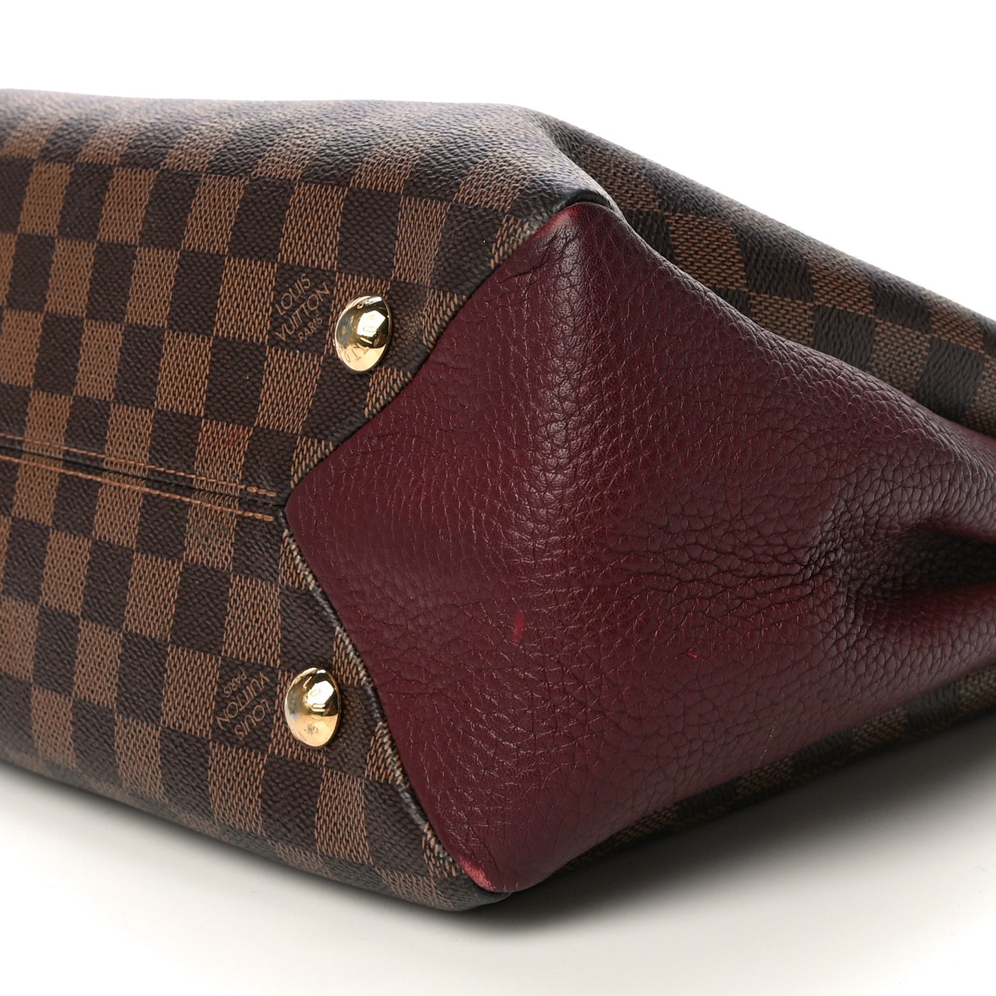 Damier Ebene Cuir Taurillon Brittany Bordeaux