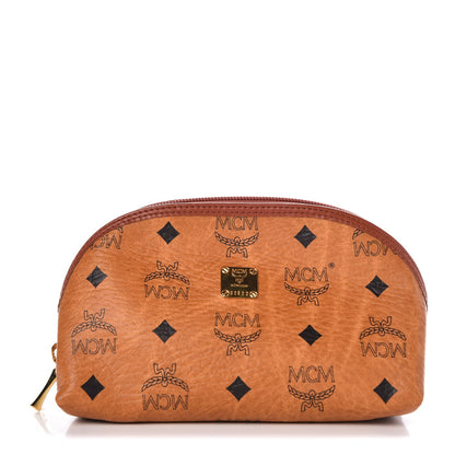 MCM Visetos Cosmetic Pouch Cognac 1 of 8
