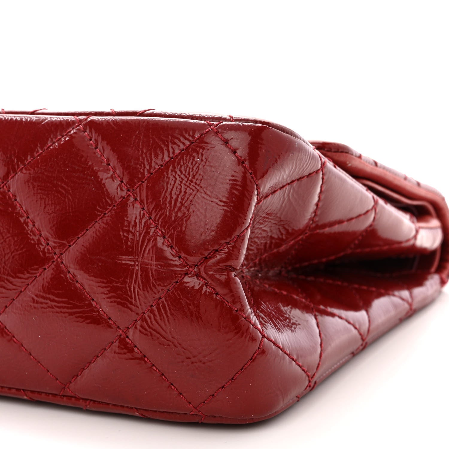 Chanel Aged Glazed Calfskin Quilted 2.55 Reissue 226 Flap Red 9 of 14